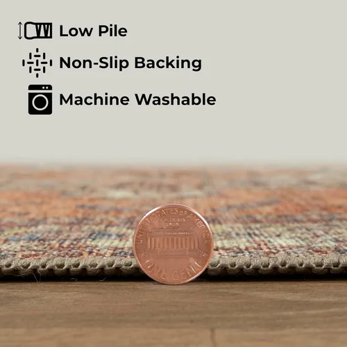 Miniatura 16 de GLN Rugs Traditional Collection - Alfombra de felpilla lavable a máquina, tradicional lavable, antideslizante, alfombra de felpilla de pelo corto