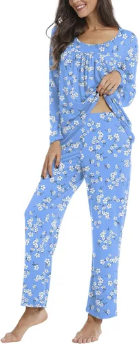 Miniatura 3 de TAOHUADAO Conjunto de pijama de otoño para mujer, 2 piezas, ropa de dormir con bolsillos