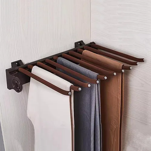 Barra de armario extraíble, Rodamiento de 83.8 lbs retráctil Valet Rod, Carril de ropa extraíble de aleación de aluminio, Carril deslizante