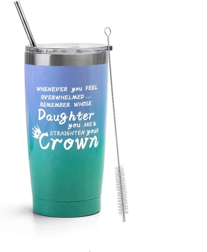 Miniatura 7 de TURMTF Vasos para el día de la madre para mi hija, regalo de papá mamá (a hija)