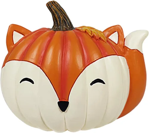 BULINGNA Estatua de calabaza de animales de dibujos animados, escultura de resina pequeña, adorno de escritorio, decoración del hogar, Halloween,