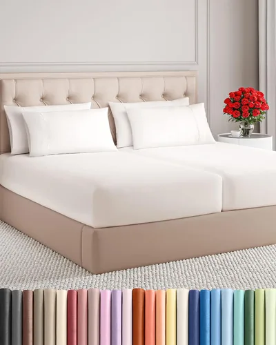 Miniatura 99 de Juego de sábanas Queen de 6 piezas, sábanas tamaño Queen, ropa de cama suave de lujo de hotel, refrescante, cómoda y transpirable, 1 encimera, 1 26