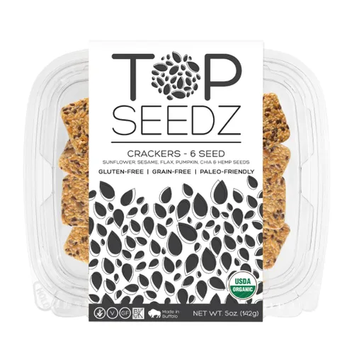 Miniatura 7 de Top Seedz Galletas orgánicas certificadas sin gluten, paquete de 2, 5 onzas, galletas veganas saludables con proteína a base de plantas, hechas