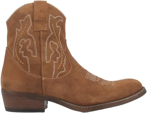 Miniatura 3 de Dingo Botas de gamuza Daisy Mae para mujer, tacón bajo, 1-2 pulgadas, color marrón