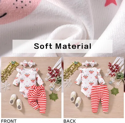 Miniatura 38 de Aalizzwell Conjunto de mameluco acanalado para bebé recién nacido prematuro para otoño e invierno