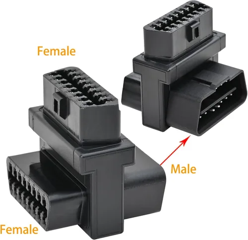 Miniatura 6 de iKKEGOL Cable divisor OBD2 de bolsillo, OBD II completo de 16 pines, 1 macho a doble hembra, 1 a 2 T, convertidor adaptador de extensión de 2 vías