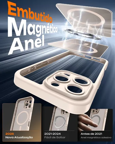 Miniatura 183 de TOCOL Funda para iPhone 11, compatible con Magsafe, protección completa de cámara, imanes integrados, protección contra caídas, funda translúcida