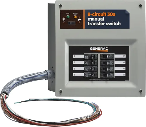 Miniatura 7 de Generac HomeLink - Interruptor de transferencia de generador portátil de 30 amperios, interruptor de transferencia manual actualizable, 8-10