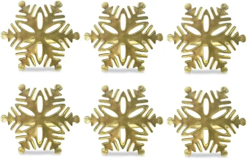 Miniatura 12 de DII Colección de Decoración Navideña y Festiva para Mesa, Juego de Portaservilletas Decorativos, 4 Piezas, 1.6 Diámetro x 1.25 Pulgadas de Altura