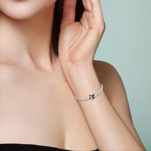 Miniatura 5 de MULA Dijes de plata de ley 925 para pulseras y collares, lindos gatos, perros, elefantes, animales, familia, colgantes, joyas, regalos para mujeres
