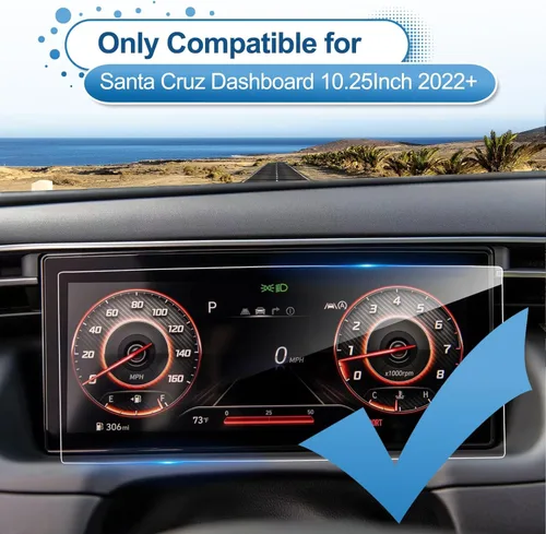 Miniatura 2 de Protector de pantalla de salpicadero Santa Cruz 2022 2023 2024 para Hyundai Santa Cruz 10.25 pulgadas, vidrio templado 9H 2023 2024 Accesorios