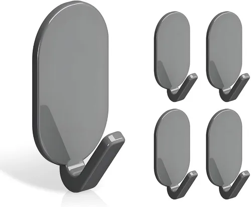 Miniatura 7 de Paquete de 12 ganchos autoadhesivos resistentes – transparentes, impermeables, ganchos de pared adhesivos para llaves, baño, ducha, exterior, Claro