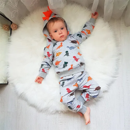 Miniatura 3 de Conjunto de sudadera con capucha y pantalones, de manga larga, con varios diseños, para bebé o niño