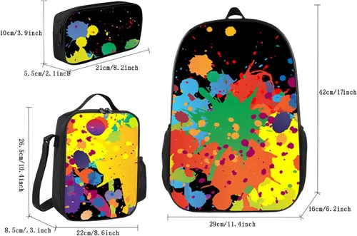 Miniatura 7 de Mochila de dibujos animados con impresión 3D para niños y niñas, mochilas de viaje de anime de 17 pulgadas, unisex, grandes, para laptop, regalos