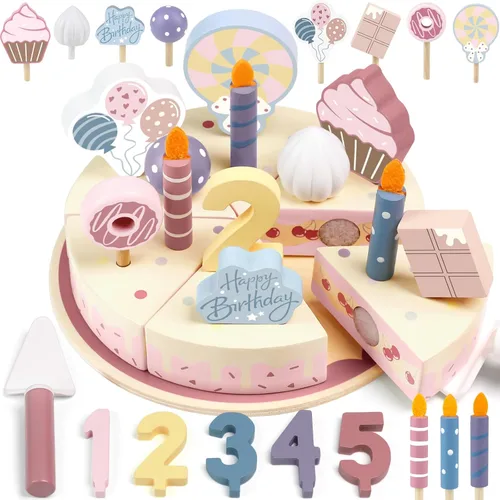 Miniatura 10 de Juegos de té para niños pequeños de 3 a 5 años, regalo de cumpleaños para niñas, princesa de 3 años, fiesta de madera, juguetes de alimentos