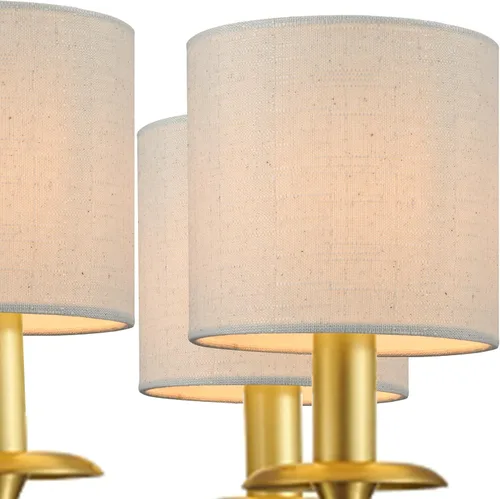 Miniatura 5 de MEMO - Cortinas pequeñas de tela con clip para lámpara de pared, juego de 2, tambor pequeño, 5.2 x 5.2 x 5.2 pulgadas de alto, lino, hechas a mano