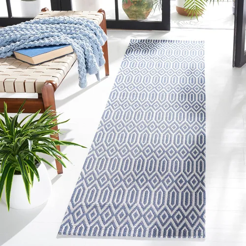 Miniatura 14 de Martha Stewart x SAFAVIEH - Colección de alfombras de área de 2 x 8 pies, color antracita y gris claro, tejido plano, de algodón, ideal para sala