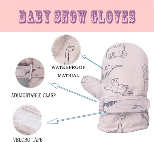 Miniatura 67 de Urban Virgin Guantes de invierno para bebés y niños pequeños, con forro polar, cálidos, impermeables, guantes de nieve para niños y niñas