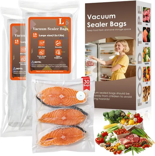 Miniatura 10 de Elxis Sellador al vacío, sellador al vacío portátil de mano + 30 bolsas de vacío reutilizables, sellador de alimentos portátil, con pantalla