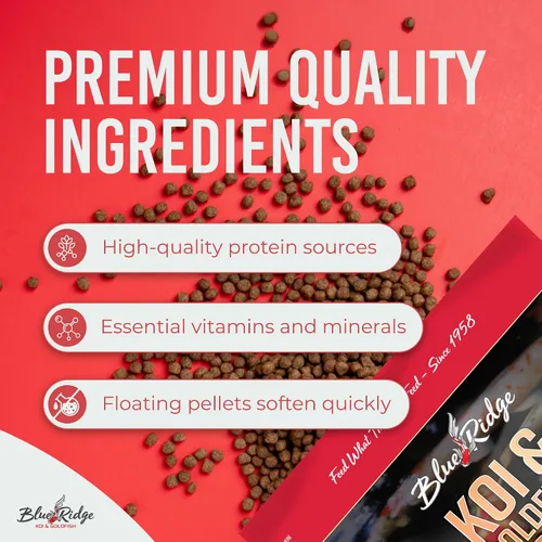 Miniatura 4 de Blue Ridge Comida para peces Koi 1.36kg - Fórmula Mini de Crecimiento, Comida para Carpas, Comida Premium para Peces de Estanque, Comida para Peces