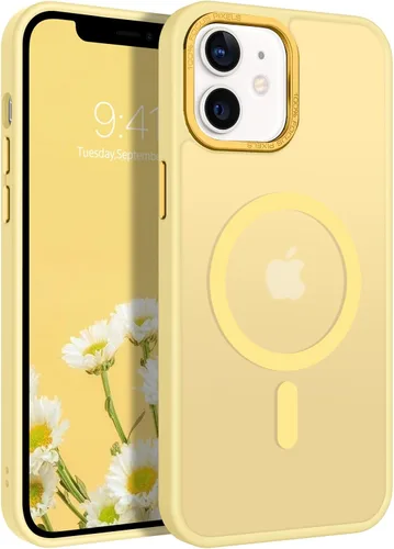 Miniatura 10 de BENTOBEN Funda magnética para iPhone 12, iPhone 12 Pro [compatible con Magsafe] translúcida mate, delgada, delgada, a prueba de golpes, para Marrón