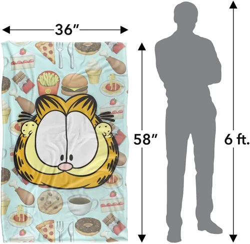 Miniatura 5 de Garfield - Manta de 36 x 58 pulgadas, comida para gatos sedosa al tacto súper suave