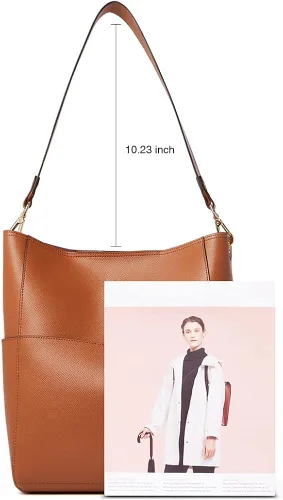 Miniatura 7 de BOSTANTEN - Bolsos de cuero al hombro tipo balde para mujer