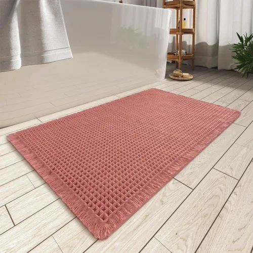 Miniatura 73 de AMOAMI Tapete de baño mejorado con diseño de gofre, súper absorbente, antideslizante, para suelo de baño, lavable a máquina, con borlas, tapetes