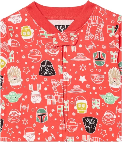 Miniatura 53 de Amazon Essentials Disney Marvel Star Wars - Pijama unisex de algodón con pies para bebés y niños pequeños, paquete múltiple