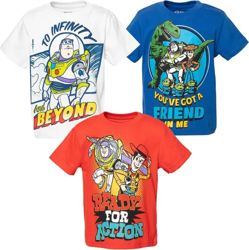 Disney Pixar Cars Tow Mater Lightning McQueen - Paquete de 3 camisetas para bebés y niños grandes