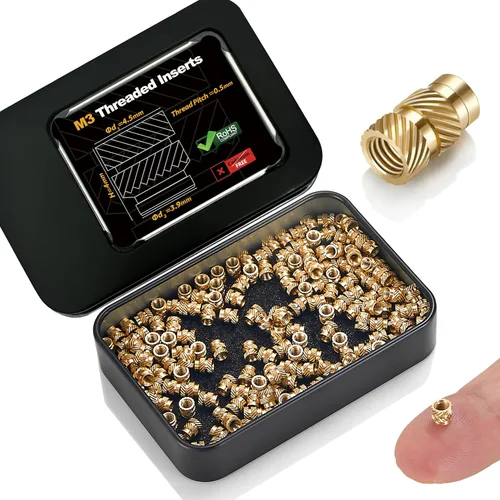 Miniatura 17 de 300 piezas de inserciones roscadas M2 M2.5 para plástico con puntas de ajuste térmico, kit de inserciones de ajuste térmico M2 y M2.5, inserciones