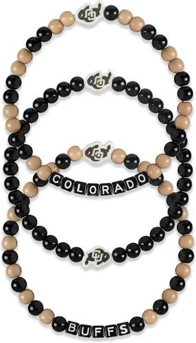 Miniatura 70 de FOCO NCAA unisex-adulto Paquete de 3 Pulseras de la Amistad con Cuentas con Logotipo de Equipo Universitario de la NCAA Oficialmente Licenciadas