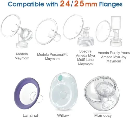 Miniatura 2 de Maymom Insertos de brida de 0.669 in para Medela, Spectra 0.945 in Shields/Flanges, Momcozy/Willow Wearable Cup. Compatible con Medela Freestyle