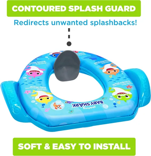 Miniatura 6 de Nickelodeon Baby Shark "Sharktastic" - Asiento de entrenamiento suave para ir al baño, cojín suave, entrenamiento para ir al baño, seguro, fácil