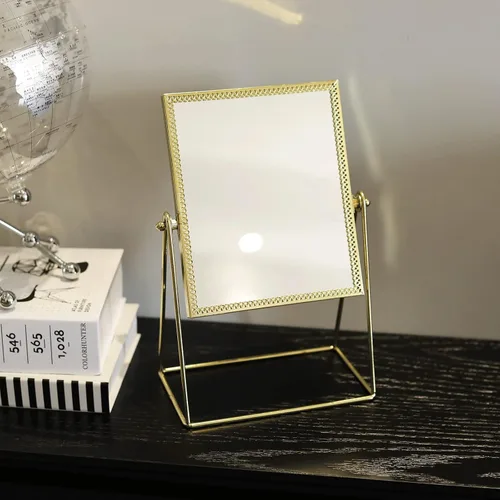Miniatura 2 de Espejo de maquillaje espejo cosmético de una sola cara Espejo rectangular de belleza espejo de maquillaje hecho a mano para tocador mesa escritorio