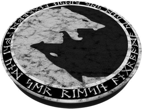 Miniatura 2 de Fenrir Wolf of Odin in Circle of Norse Runes - PopSockets Grip and Stand for Phones and Tablets