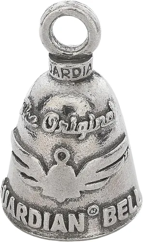 Miniatura 14 de Guardian Bell Campana de buena suerte con llavero y bolsa de regalo de terciopelo negro Campana de motocicleta Peltre sin plomo Hecho en Never