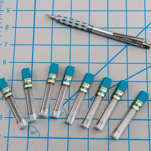 Miniatura 9 de Pentel Super Hi-Polymer repuesto de mina, 3/100 pulgadas, Gris
