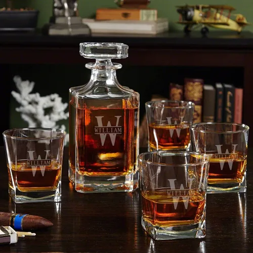 Miniatura 12 de Juego de decantador de whisky personalizado y vasos de whisky en caja hecha a mano