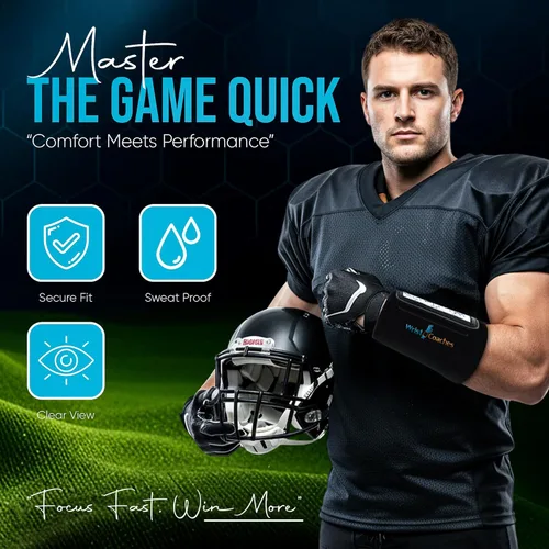 Miniatura 8 de Muñequera WristCoaches QB, entrenador de muñeca para jóvenes con libro de jugadas para fútbol americano, con tres compartimentos para hojas