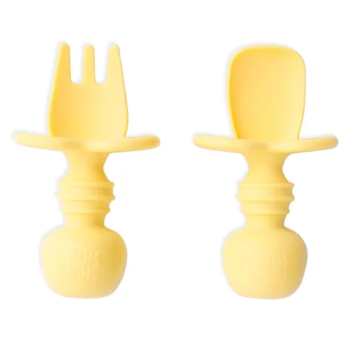 Miniatura 8 de Bumkins Juego de utensilios para bebés, Chewtensils cucharas de silicona para mojar, autoalimentación, destete dirigido por el bebé, aprendizaje