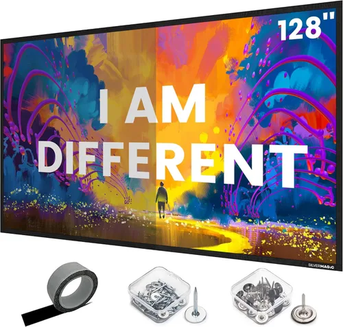 Miniatura 9 de IOLIEO - Pantalla de proyector ALR para montaje en pared estándar, alto contraste, 70% ALR, alto brillo, 2.7X, ganancia, 72 pulgadas, pantalla gris