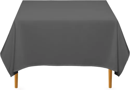 Miniatura 13 de Lann's Linens - Mantel cuadrado premium de 70 pulgadas para bodas/banquetes/restaurantes - Mantel de tela de poliéster - Blanco