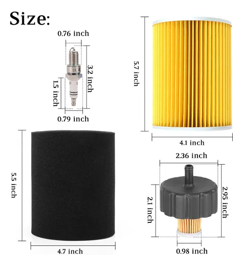 Miniatura 5 de 10L0L Kit de afinación para carrito de golf Yamaha G2 G8 G9 G11 de 4 ciclos a gas 1985-1994, reemplaza J10-14417-00 J38-14450-00, filtro de aire