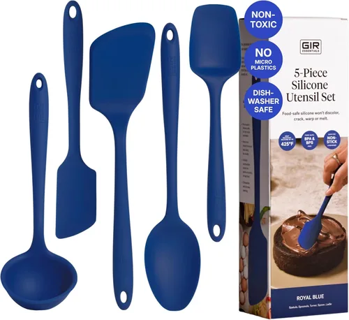 Miniatura 10 de GIR: Get It Right Juego de 10 piezas de utensilios de cocina esenciales de silicona - Cucharón, Espátula, Volteador, Cuchara y Cuchara de borde