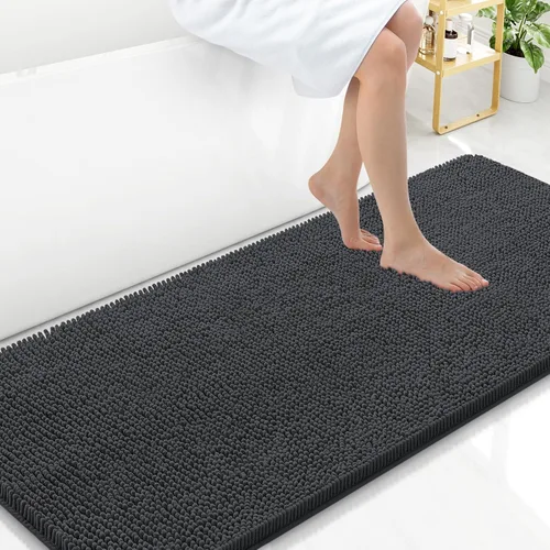 Miniatura 65 de Arotive Alfombras de baño de felpilla extrasuaves y absorbentes, de 24 x 16 pulgadas, lavables a máquina, parte trasera de goma antideslizante