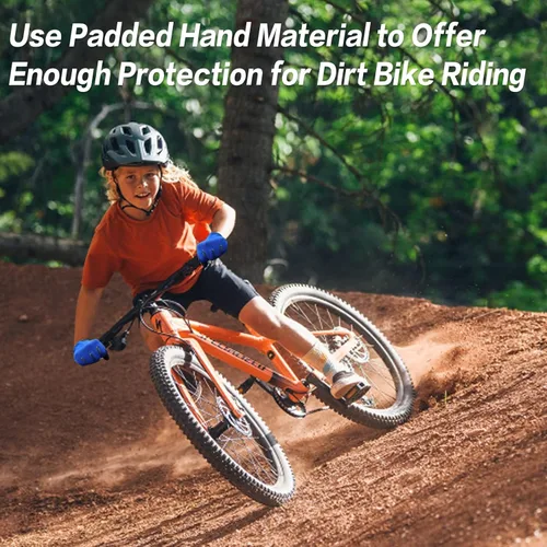Miniatura 4 de FINGER TEN Guantes de ciclismo para niños y niñas y jóvenes, par de dedos completos, ciclismo de motocross, pantalla táctil, bicicleta de montaña