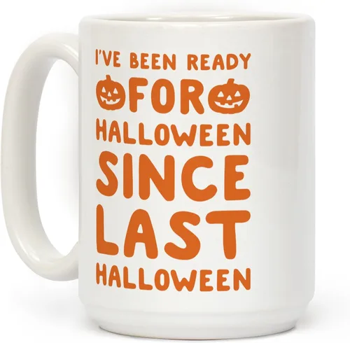 Miniatura 127 de LookHUMAN Taza de Café de Halloween – Halloween Is Meowgical Tazas, Taza de Café Espeluznante Idea de Regalos de Taza, 15 Onzas 10-Blanco