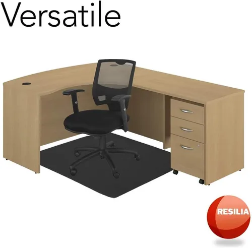 Miniatura 8 de Resilia - Tapete con agarres para colocar bajo silla de escritorio en oficinas y sobre alfombras de fibra corta, fabricado en los Estados Unidos