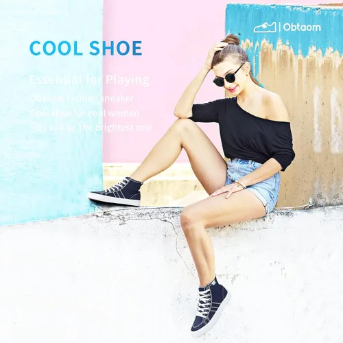 Miniatura 5 de Obtaom Zapatos de lino de alta calidad para mujer, tenis de lona con cordones